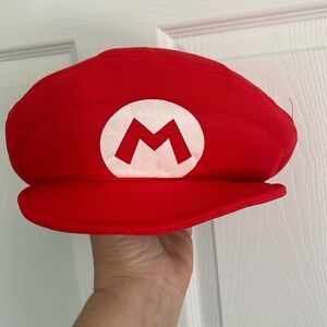 Red hat with white letter M, Adult size